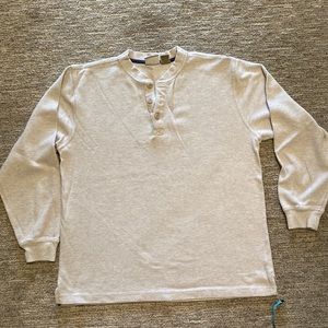 L.L. Bean Cotton Waffle-Knit Pullover Medium